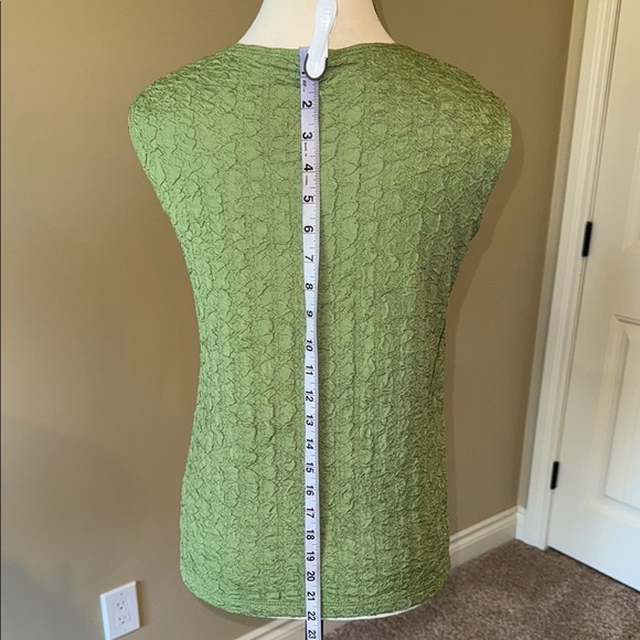 initiatives Tank Top Green Textured Sleeveless Shirt Blouse Women's Size S - Picture 4 of 8